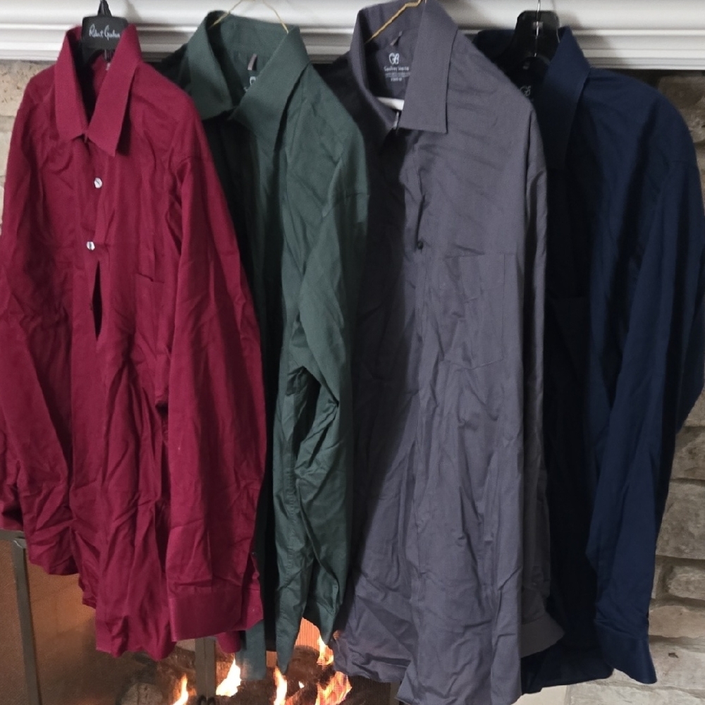 Men's Classic Button-Up Shirt Collection (4 In Total)